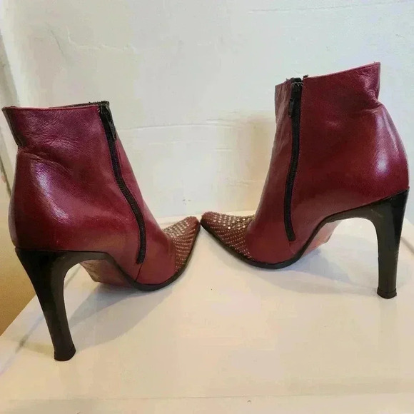 Vintage made in Italy Vaccaro boots with real rhinestones - Picture 5 of 9